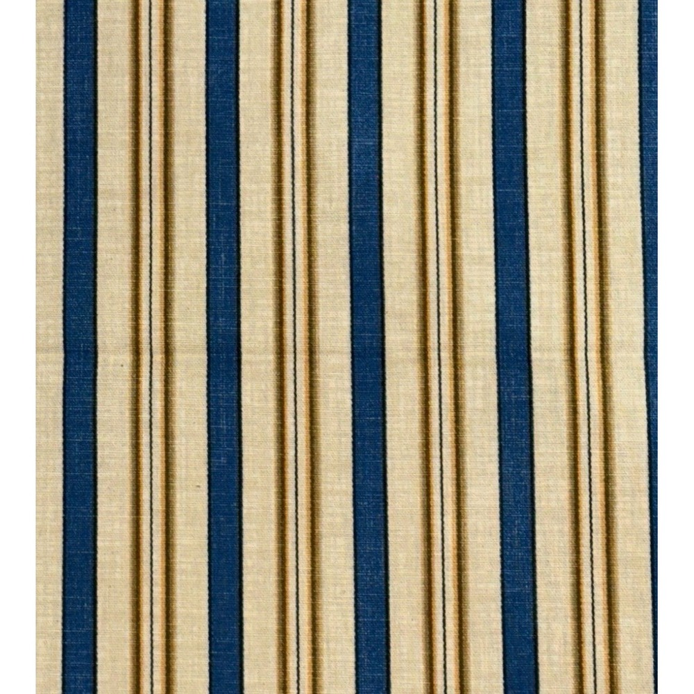 Vintage 90s Waverly General Store Ticking Stripes Fabric 55x49" USA Farmhouse